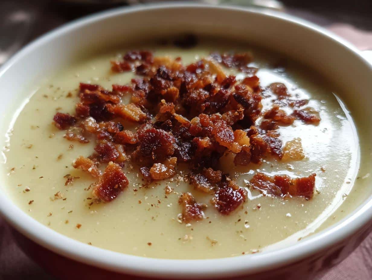 Creamy Potato Leek Soup with Crispy Bacon – 5-Star Comfort Magic
