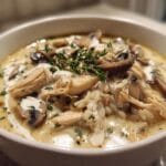 Creamy Wild Rice and Chicken Soup with Mushrooms - 1 Heavenly Bowl! 11 Creamy Wild Rice and Chicken Soup with Mushrooms