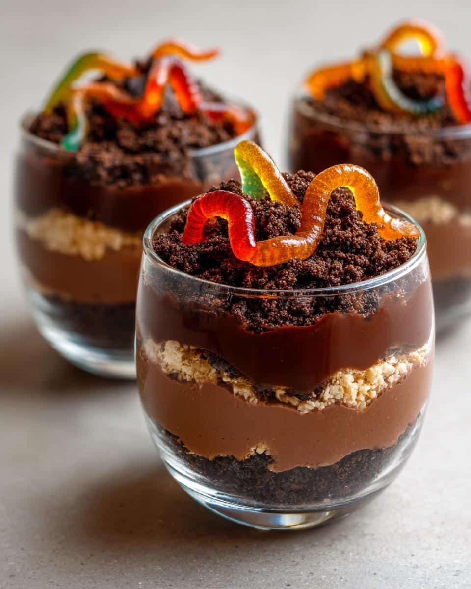 15-Minute Dirt Pudding Cups with Gummy Worms Kids Crave 8 Dirt Pudding Cups with Gummy Worms - detail 2