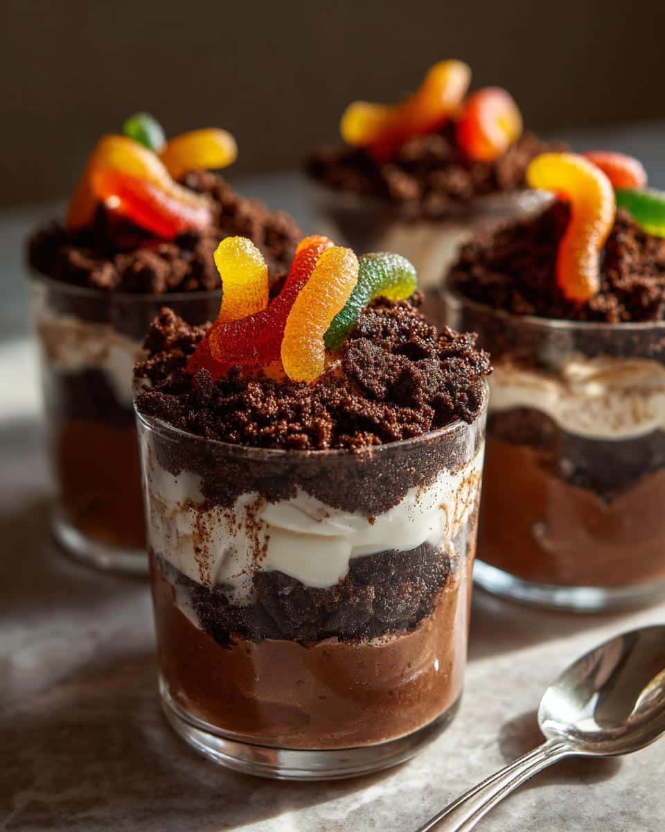 15-Minute Dirt Pudding Cups with Gummy Worms Kids Crave 10 Dirt Pudding Cups with Gummy Worms - detail 4