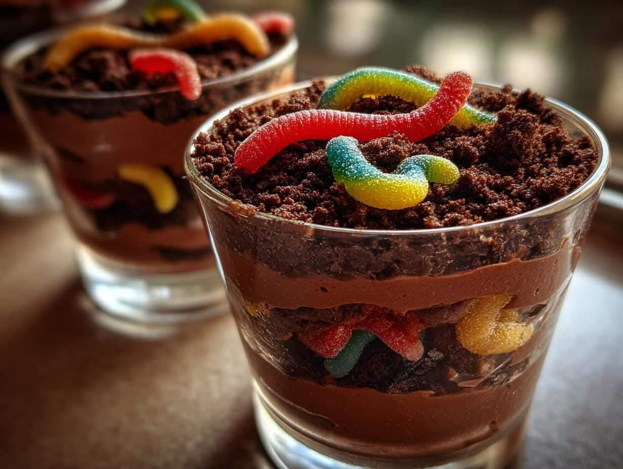 15-Minute Dirt Pudding Cups with Gummy Worms Kids Crave