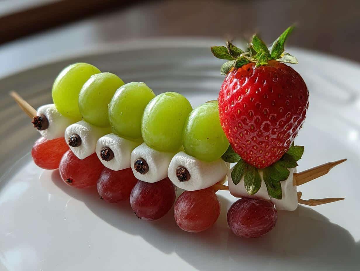 15-Minute Fruit Caterpillar Skewers That Kids Devour Instantly