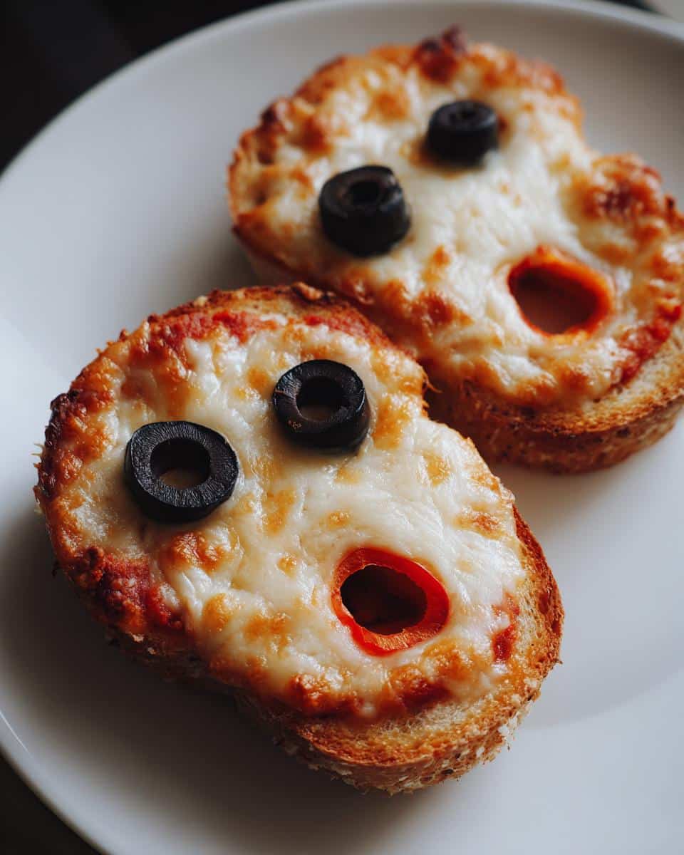 Ghostly Pizza Bagels - detail 2