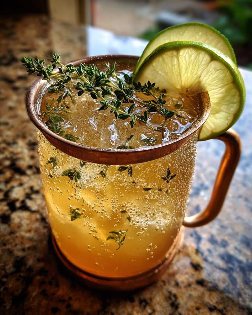 Divine 5-Min Ginger Apple Moscow Mule You'll Crave 7 Ginger Apple Moscow Mule with Fresh Thyme - detail 1