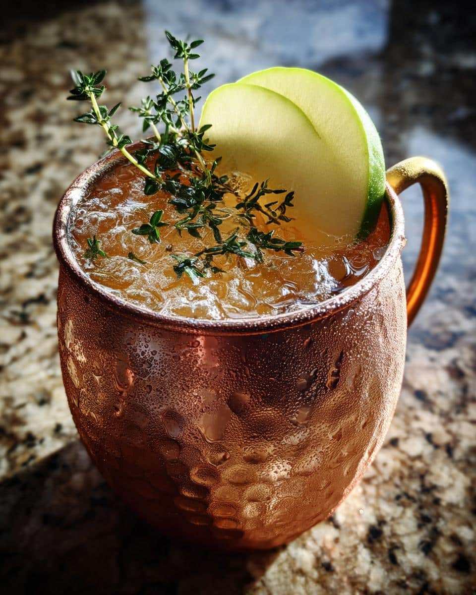 Divine 5-Min Ginger Apple Moscow Mule You'll Crave 8 Ginger Apple Moscow Mule with Fresh Thyme - detail 2
