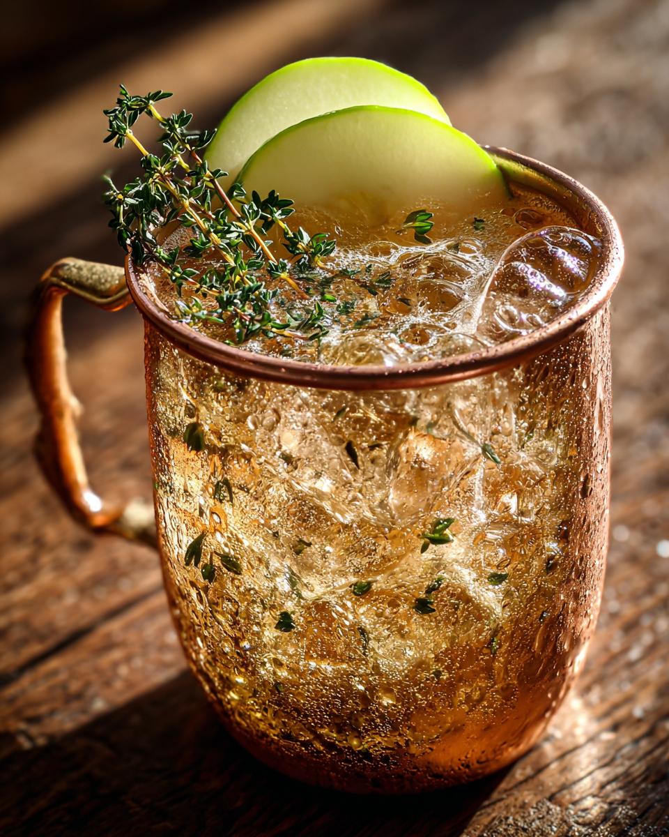 Divine 5-Min Ginger Apple Moscow Mule You'll Crave 9 Ginger Apple Moscow Mule with Fresh Thyme - detail 3