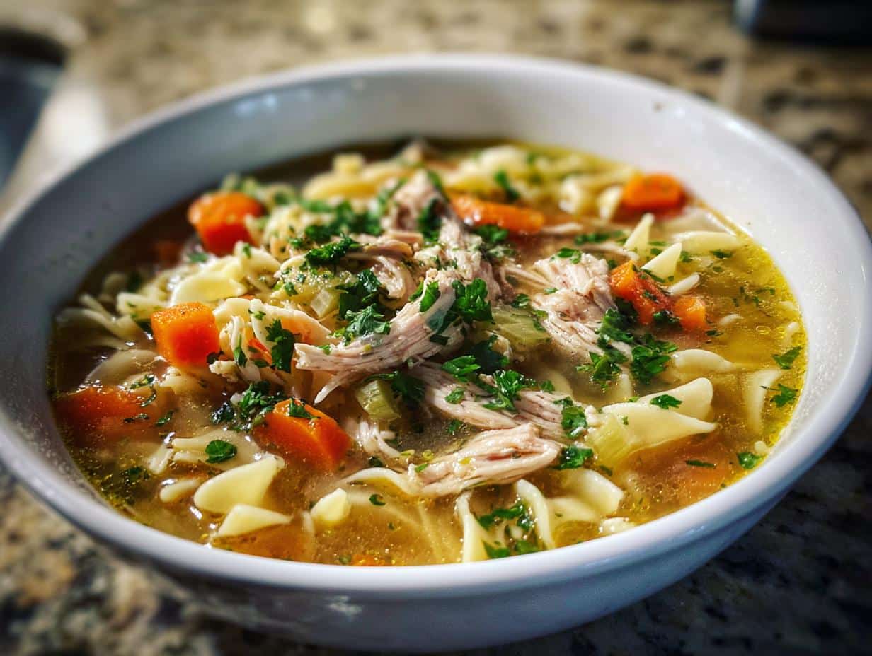 45-Minute Grandma’s Homestyle Chicken Noodle Soup from Scratch Warms Souls Instantly