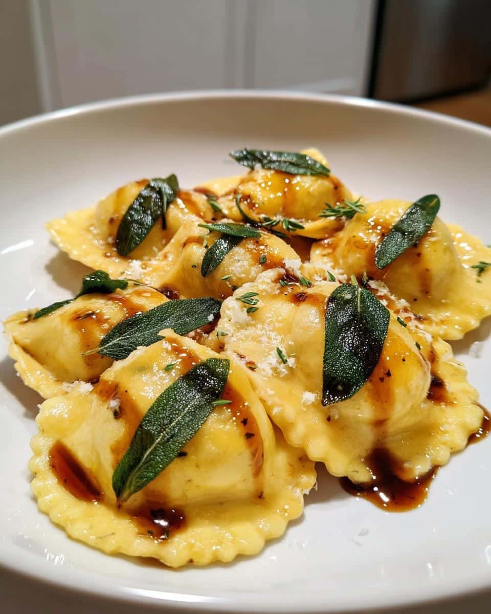 10 Irresistible Homemade Pumpkin Ricotta Ravioli You Need to Try 5 Homemade Pumpkin Ricotta Ravioli with Brown Butter Sage Sauce - detail 1
