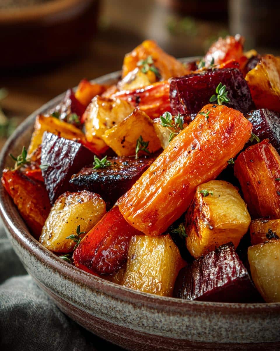 Irresistible Honey Roasted Root Vegetables in 30 Minutes 5 Honey Roasted Root Vegetables with Thyme - detail 1
