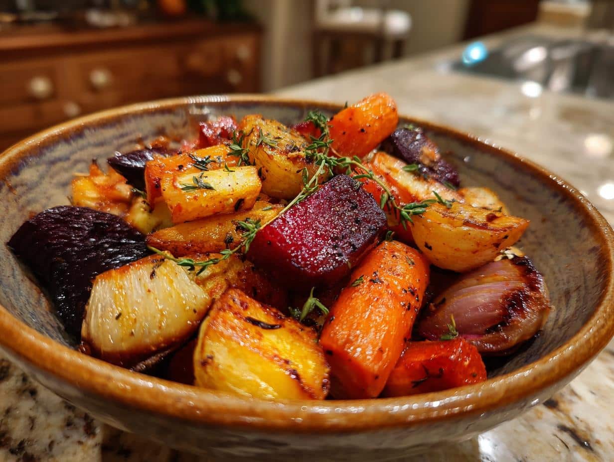 Irresistible Honey Roasted Root Vegetables in 30 Minutes