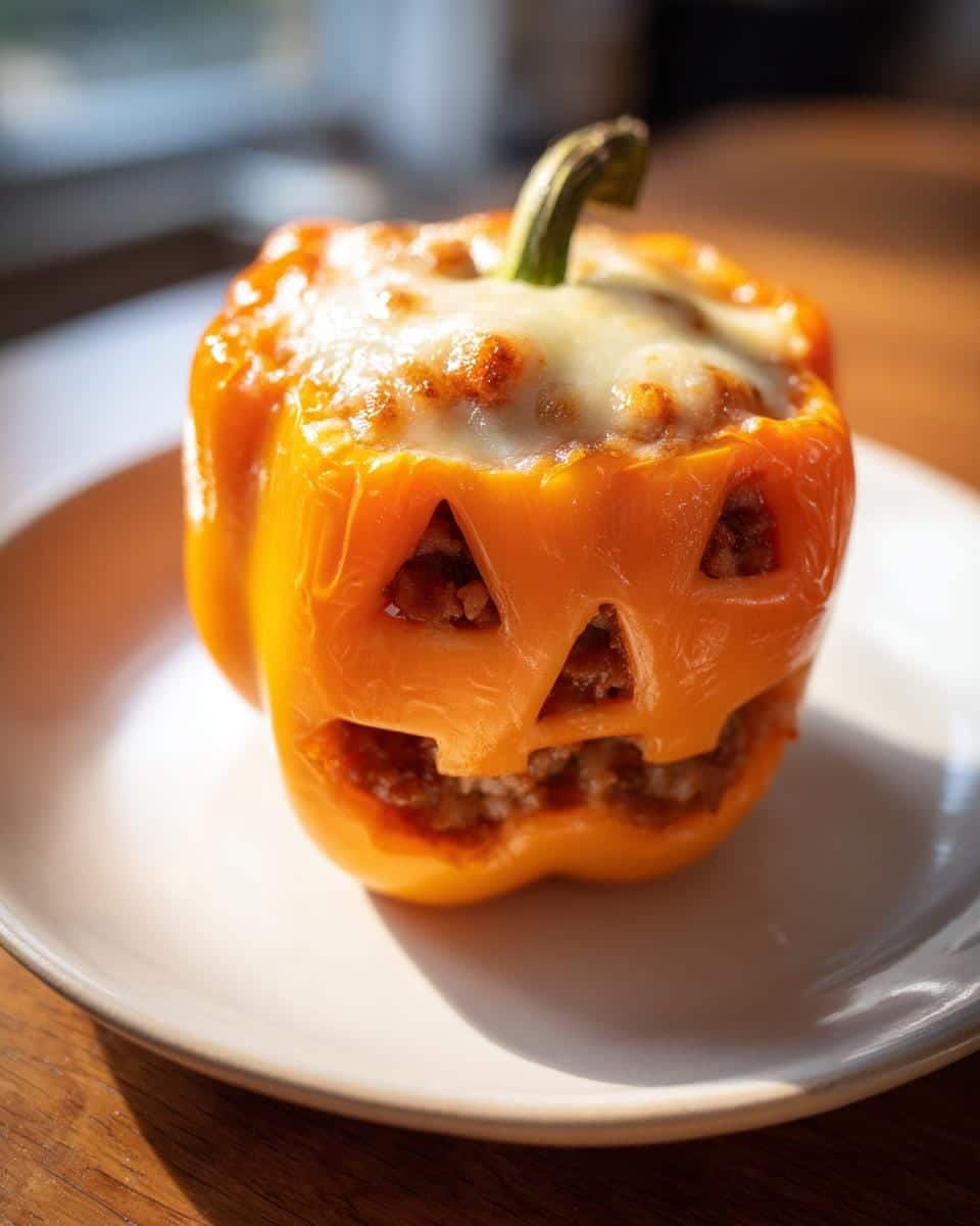 Irresistible Jack-o'-Lantern Stuffed Bell Peppers: 4 Spooky Secrets 8 Jack-o'-Lantern Stuffed Bell Peppers - detail 2