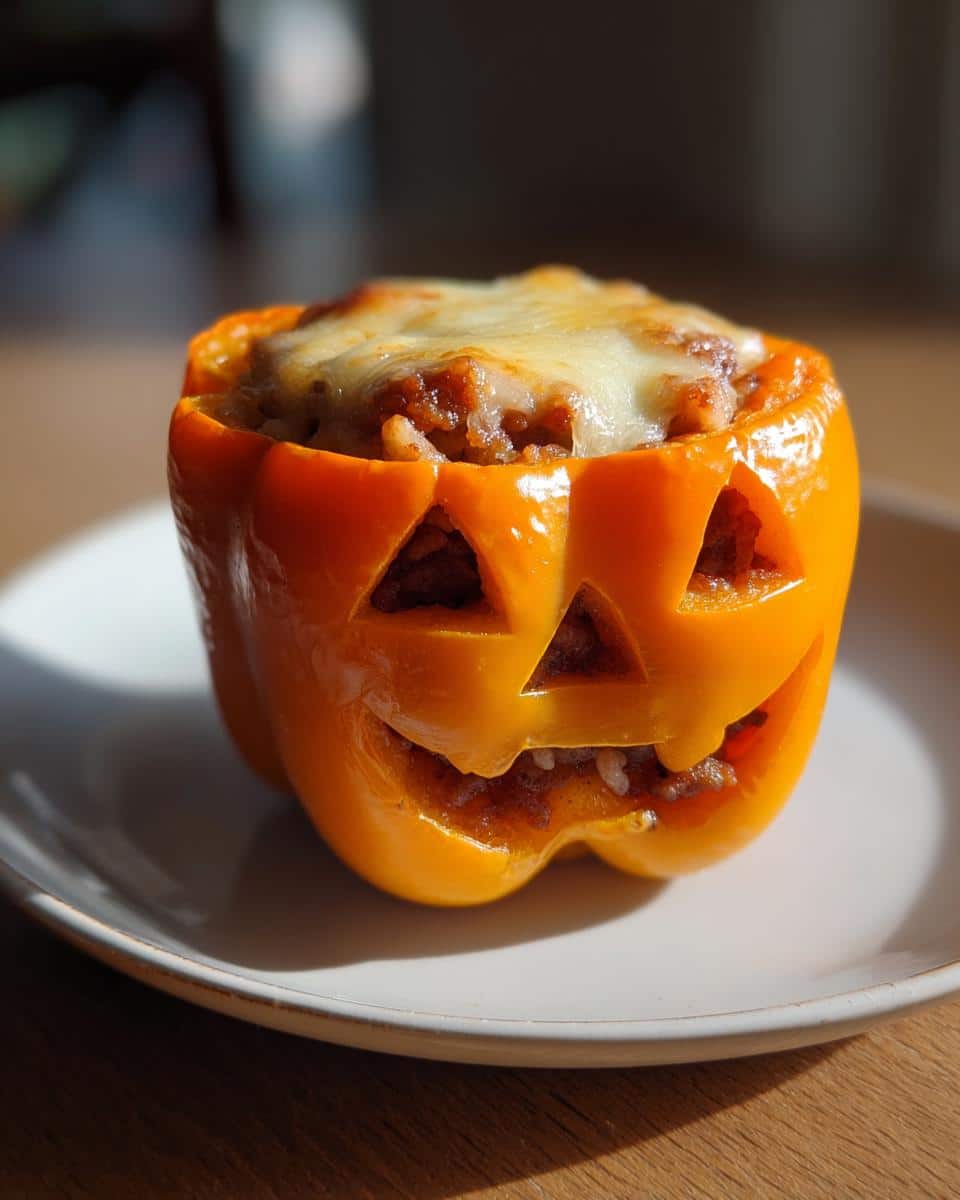 Irresistible Jack-o'-Lantern Stuffed Bell Peppers: 4 Spooky Secrets 9 Jack-o'-Lantern Stuffed Bell Peppers - detail 3