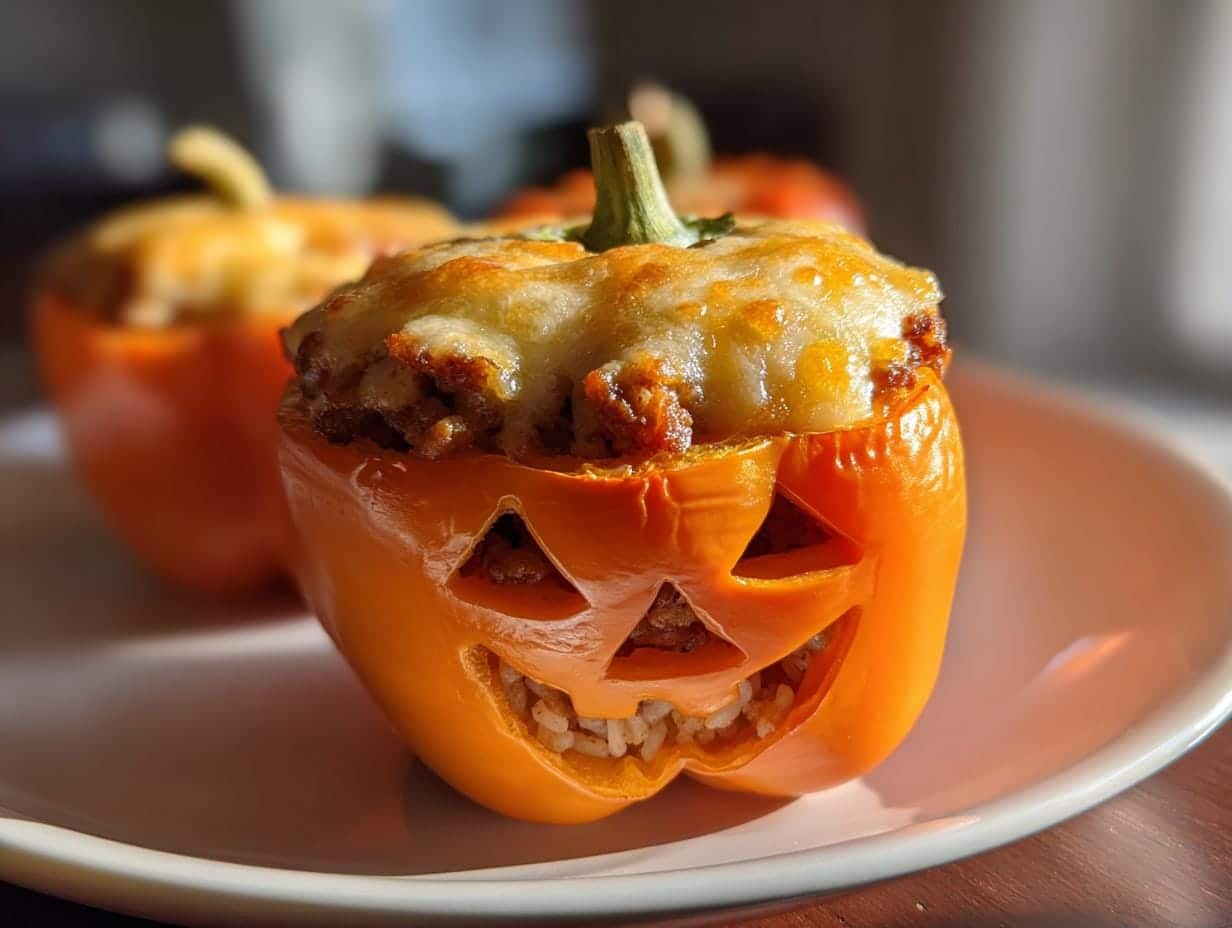 Irresistible Jack-o’-Lantern Stuffed Bell Peppers: 4 Spooky Secrets