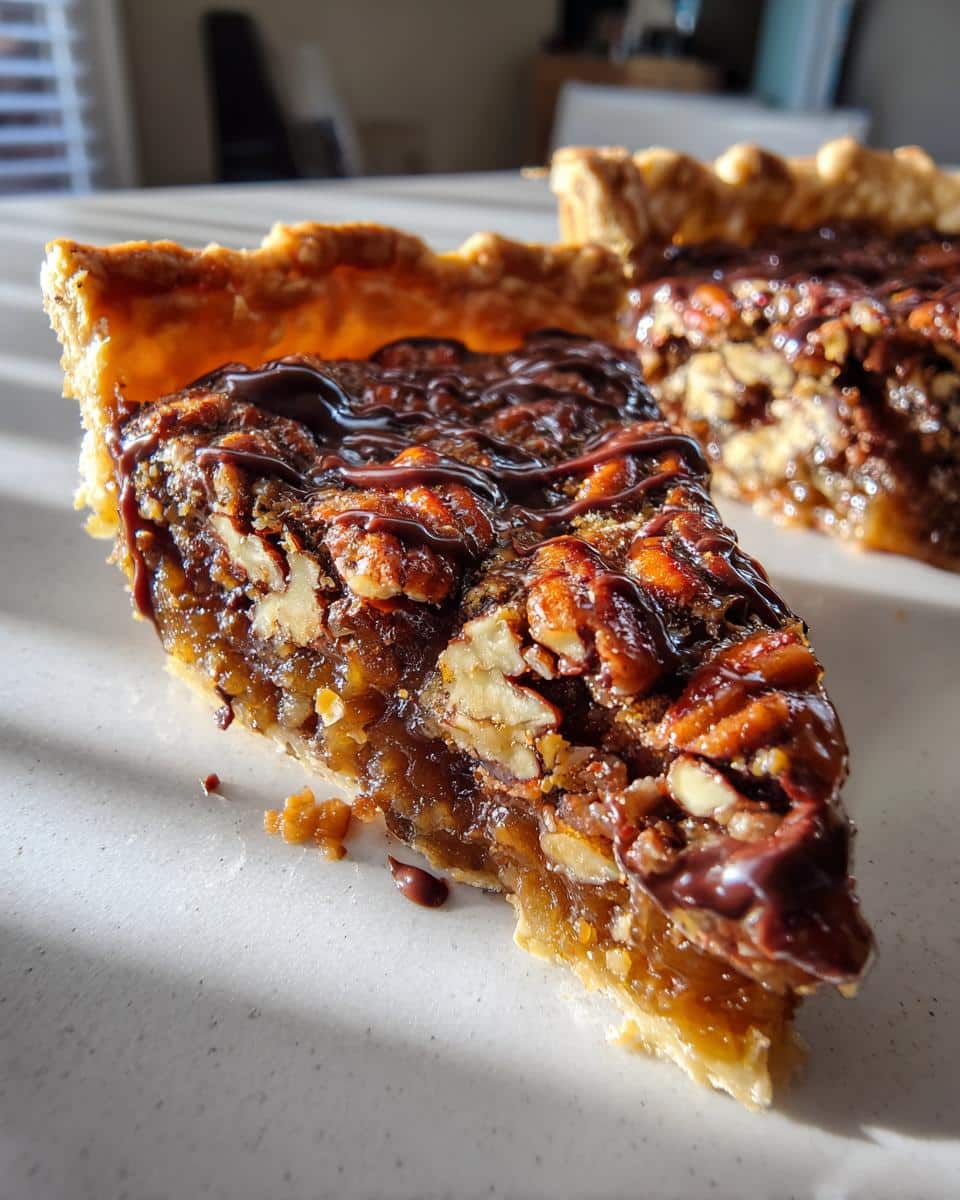 Kentucky Bourbon Pecan Pie with Chocolate Drizzle: 5-Star Dessert Magic 6 Kentucky Bourbon Pecan Pie with Chocolate Drizzle - detail 1