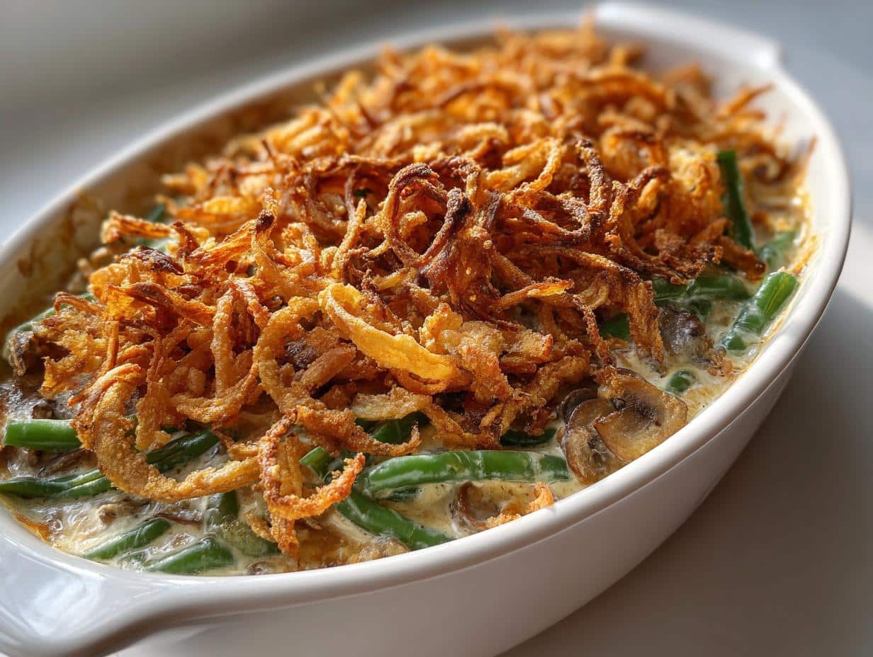 20-Minute Make-Ahead Thanksgiving Green Bean Casserole Bliss