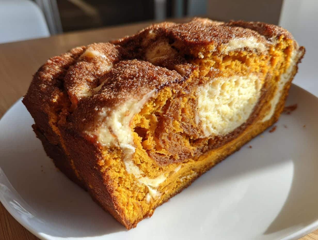 Unbelievably Moist Pumpkin Bread with Cream Cheese Swirl in 7 Easy Steps