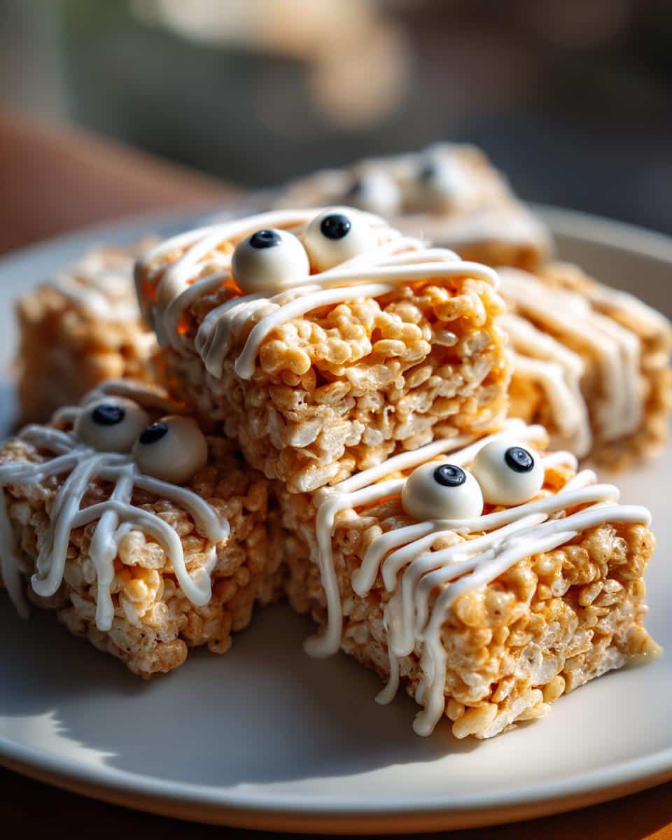 Spooky-Cute Mummy Rice Krispie Treats in 20 Minutes 7 Mummy Rice Krispie Treats - detail 1