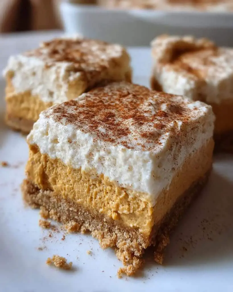 25-Minute No-Bake Pumpkin Cheesecake Bars You’ll Crave! 8 No-Bake Pumpkin Cheesecake Bars with Graham Cracker Crust