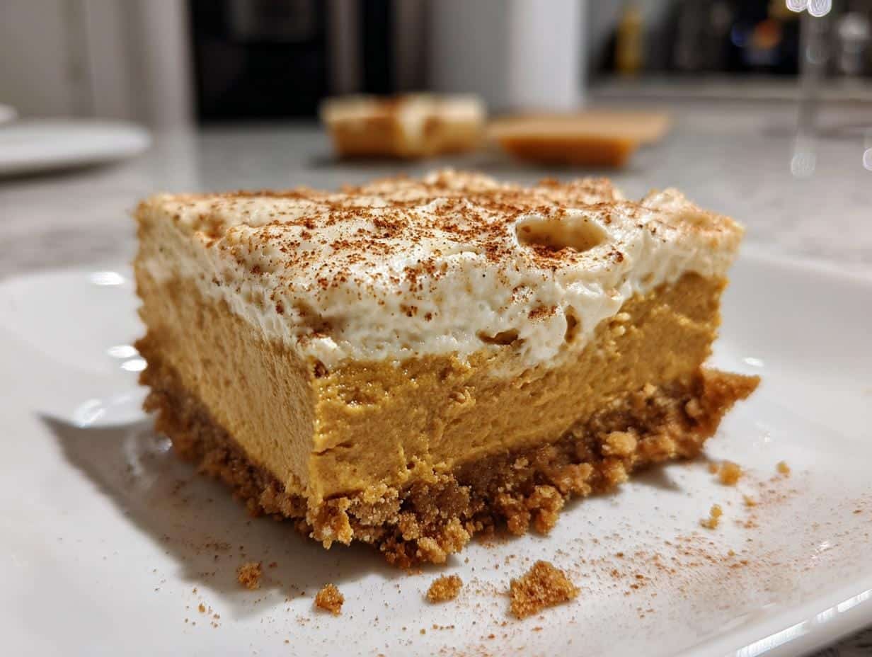 25-Minute No-Bake Pumpkin Cheesecake Bars You’ll Crave!