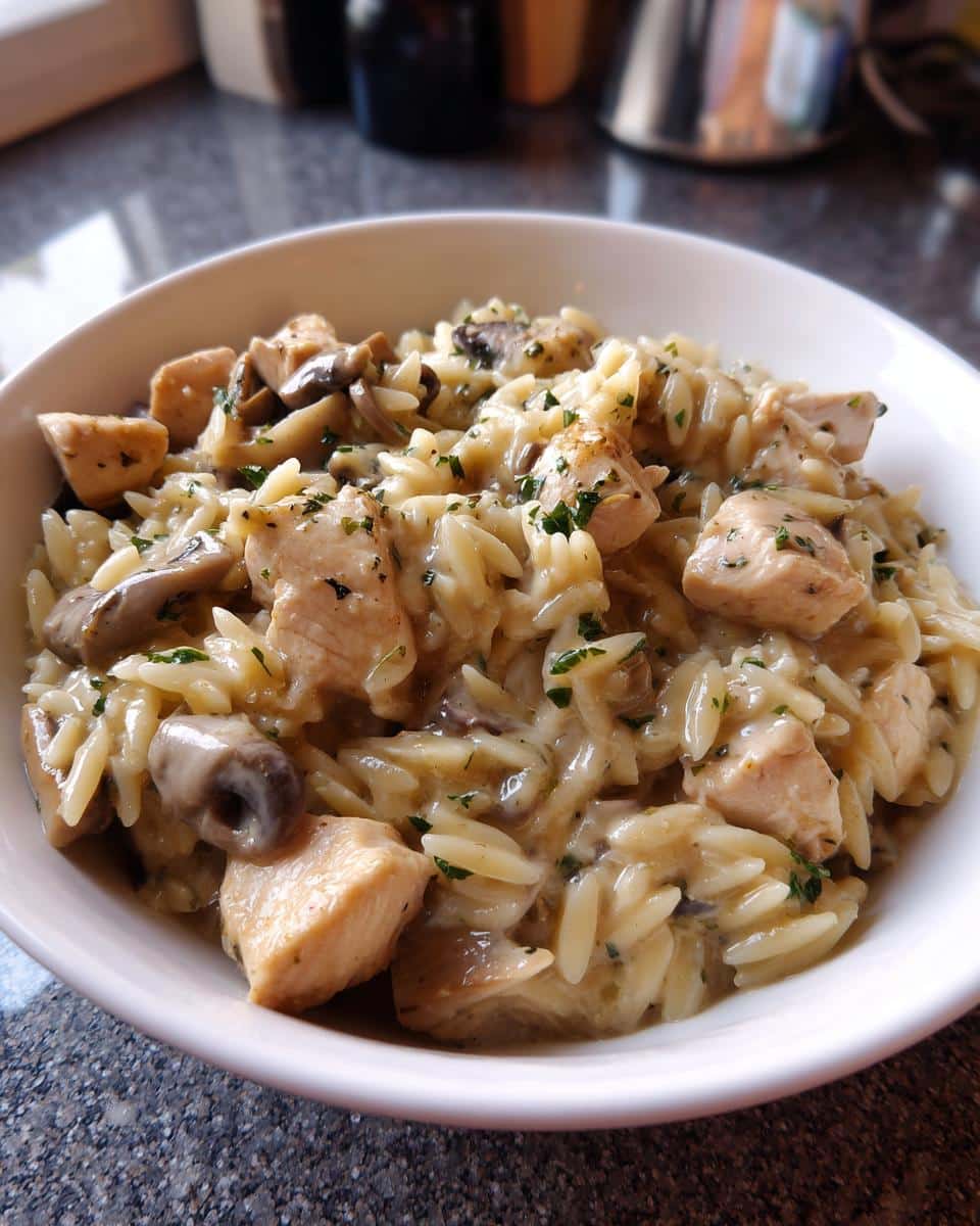 Creamy 30-Min One-Pot Creamy Chicken and Mushroom Orzo Will Wow You! 6 One-Pot Creamy Chicken and Mushroom Orzo - detail 1