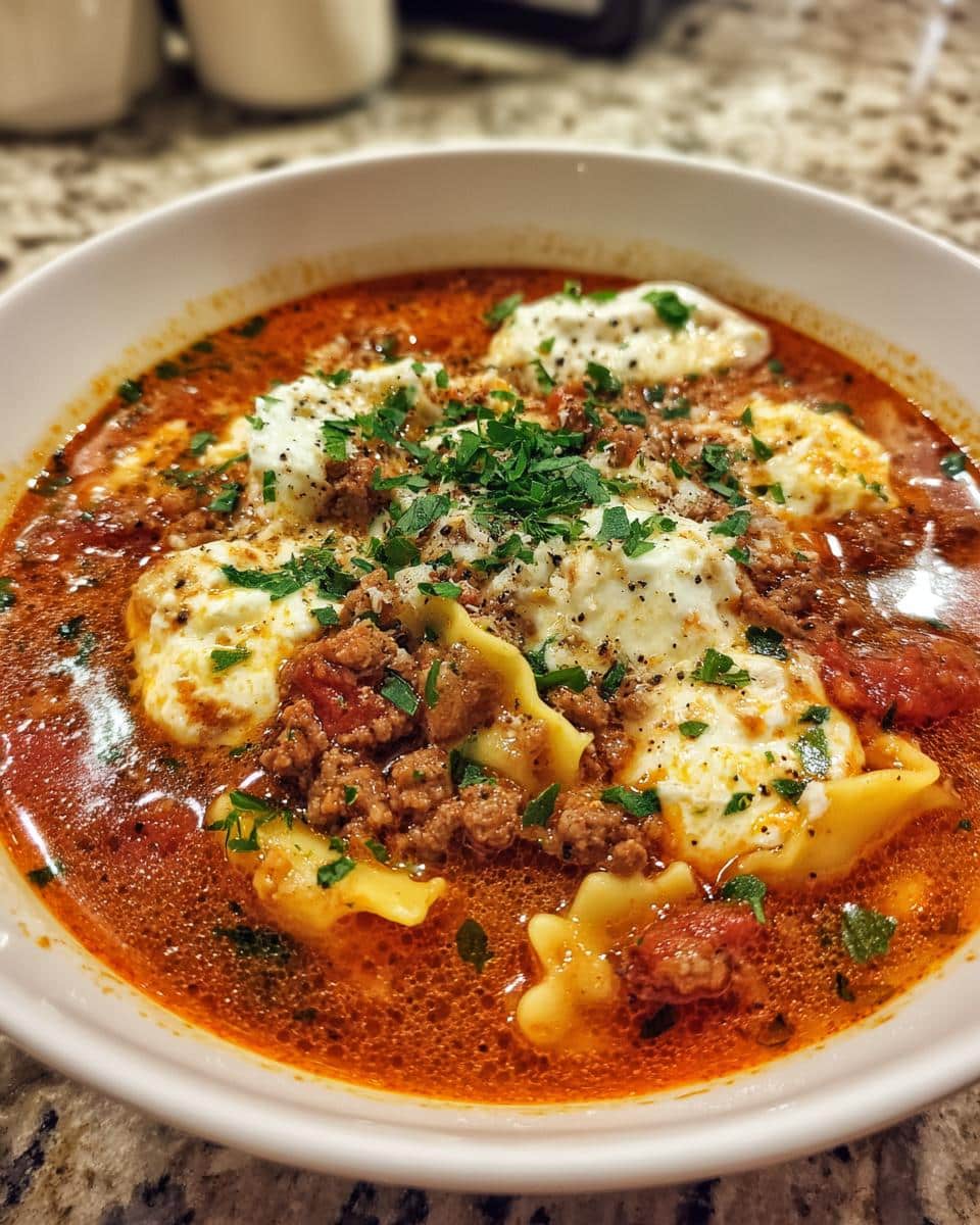 One-Pot Lasagna Soup. - detail 2