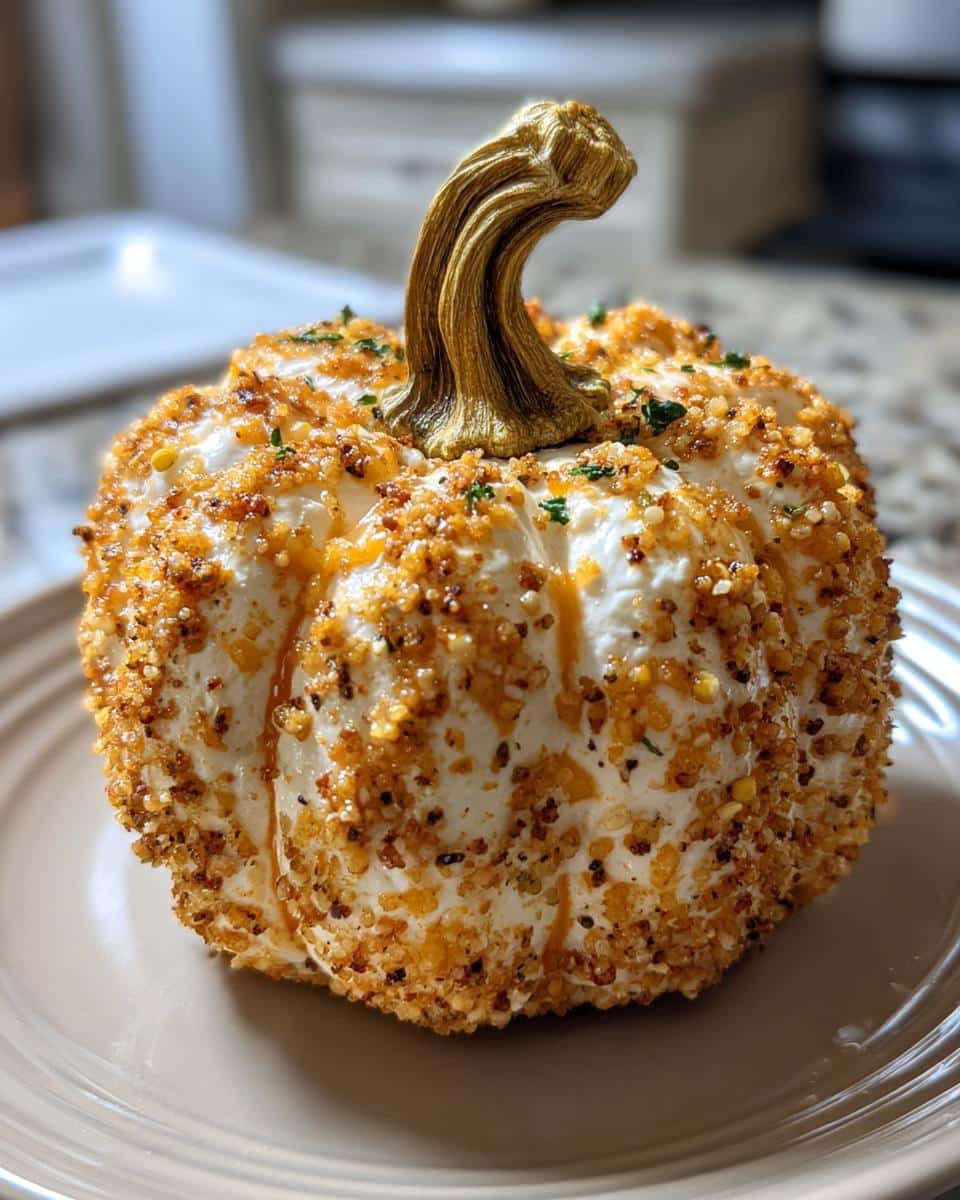 Scrumptious Pumpkin-Shaped Cheese Ball Recipe in Just 5 Steps 8 Pumpkin-Shaped Cheese Ball with Everything Seasoning - detail 3