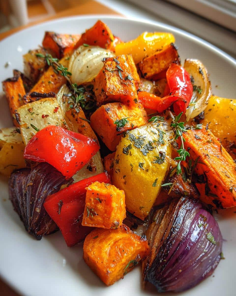 25-Minute Rainbow Roasted Fall Vegetables with Herbs—Easy Magic 8 Rainbow Roasted Fall Vegetables with Herbs - detail 2
