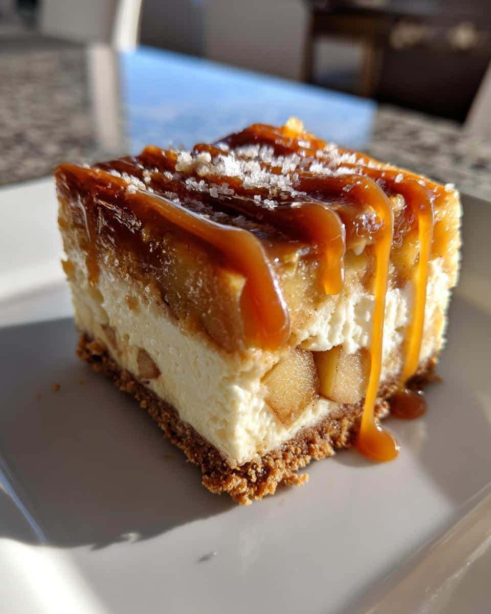 22 Irresistible Salted Caramel Apple Cheesecake Bars Recipe 10 Salted Caramel Apple Cheesecake Bars - detail 4