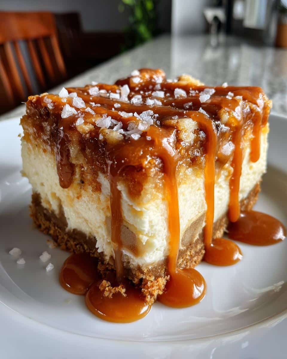 22 Irresistible Salted Caramel Apple Cheesecake Bars Recipe 8 Salted Caramel Apple Cheesecake Bars - detail 2