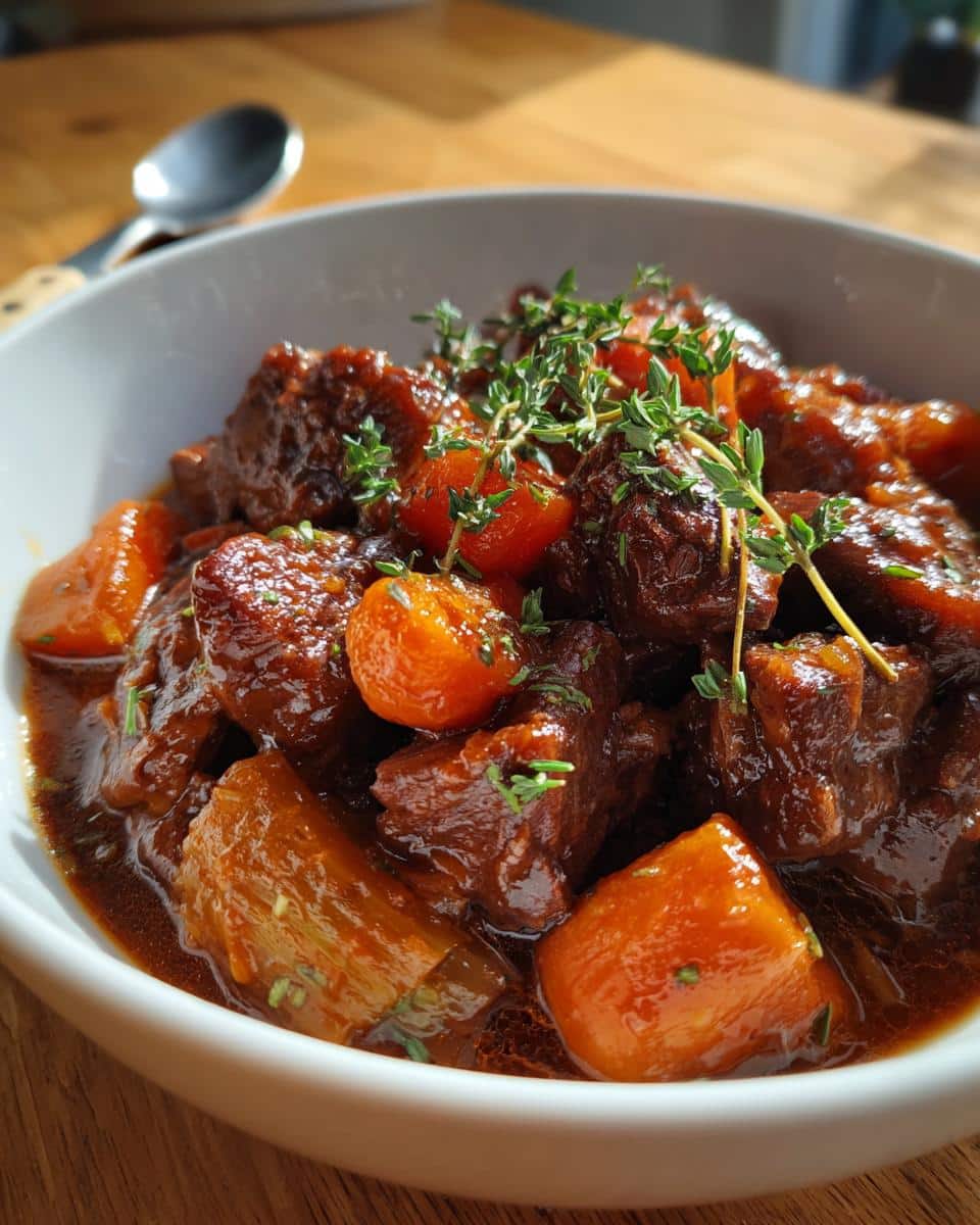 Irresistible Slow Cooker Beef Stew with Red Wine Perfection 6 Slow Cooker Beef Stew with Red Wine and Herbs - detail 1