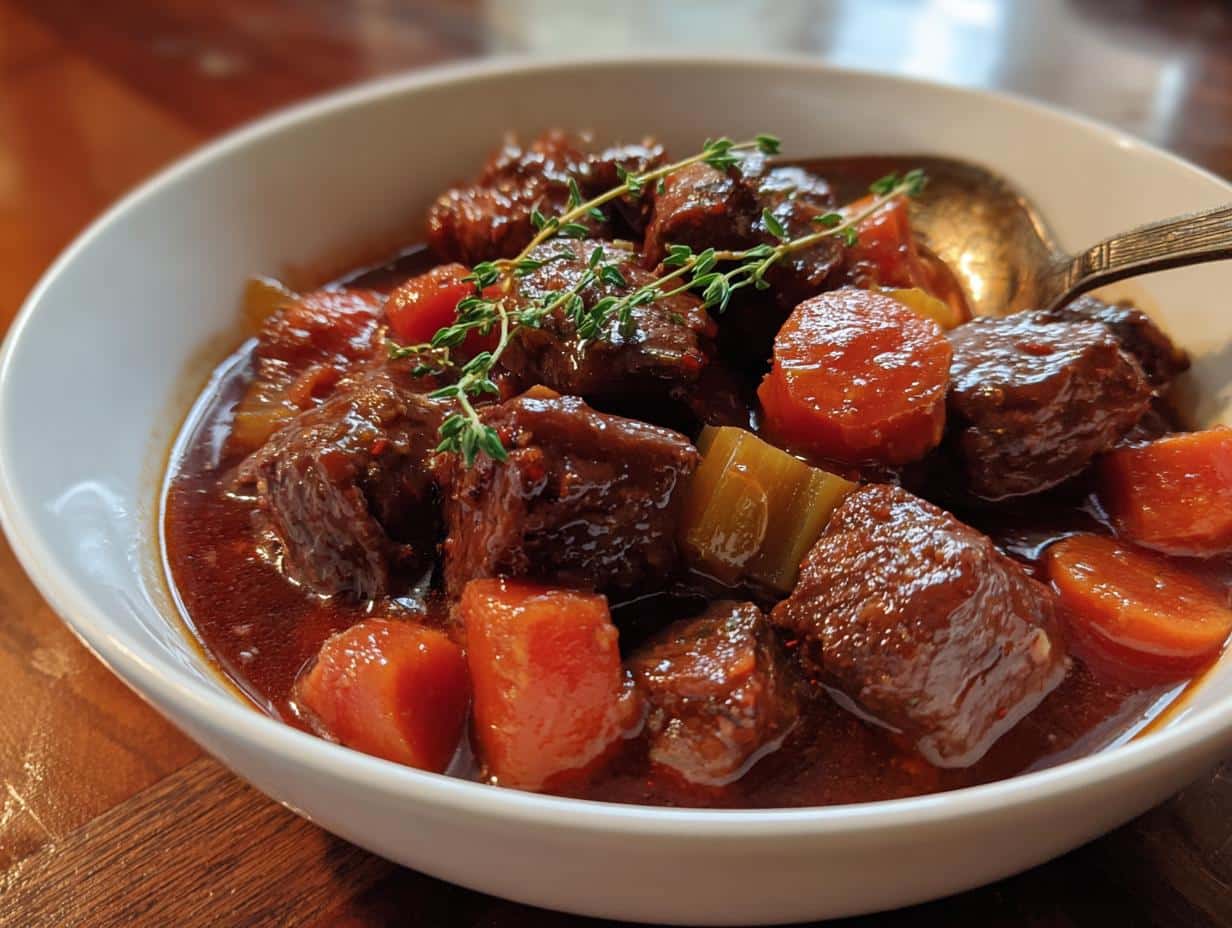 Irresistible Slow Cooker Beef Stew with Red Wine Perfection 5 Slow Cooker Beef Stew with Red Wine and Herbs