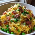35-Minute Spaghetti Squash Carbonara: Classic Comfort, Lighter 9 Spaghetti Squash Carbonara with Bacon and Peas