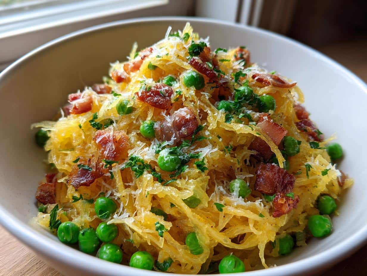 35-Minute Spaghetti Squash Carbonara: Classic Comfort, Lighter