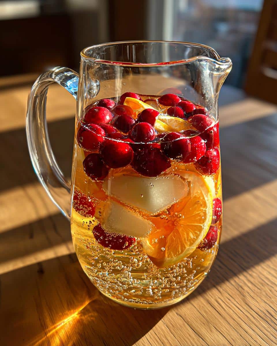 Sparkling Apple Cider Punch with Cranberries - detail 1