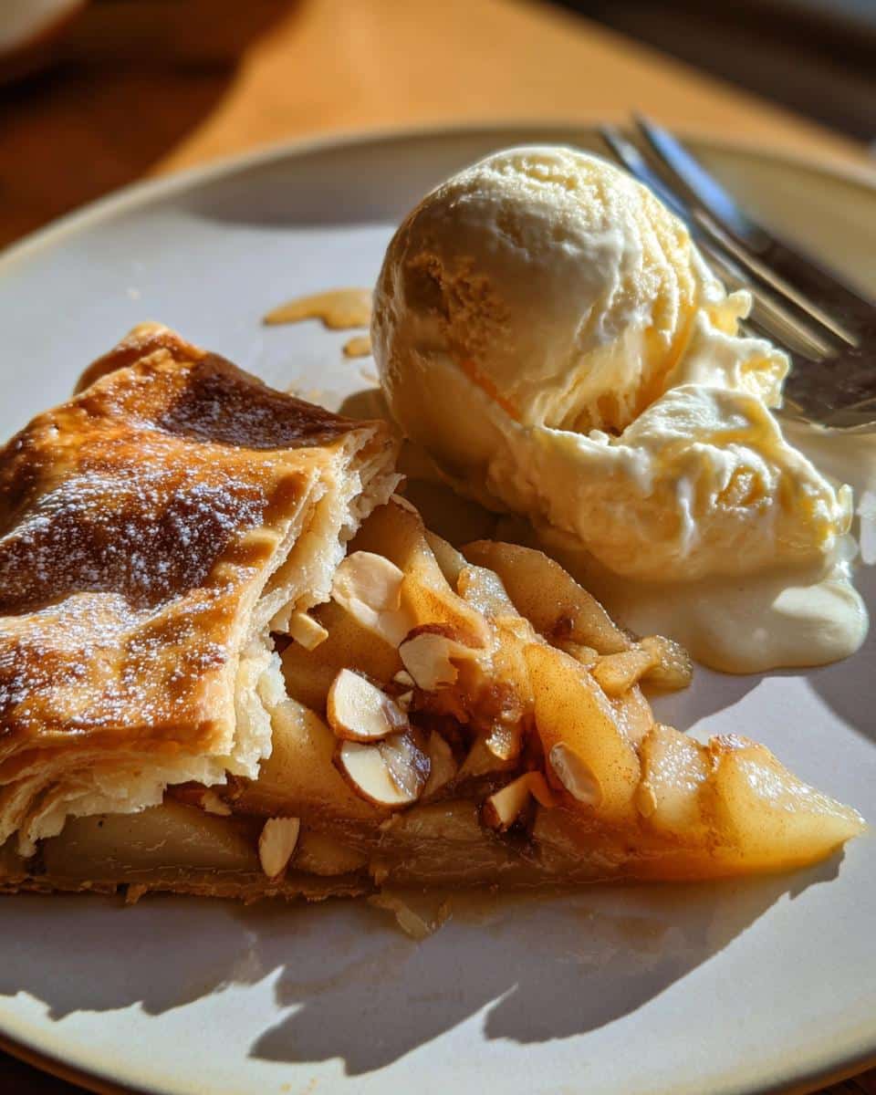 Irresistible Spiced Pear and Almond Galette in 35 Minutes 7 Spiced Pear and Almond Galette with Vanilla Bean Ice Cream - detail 2