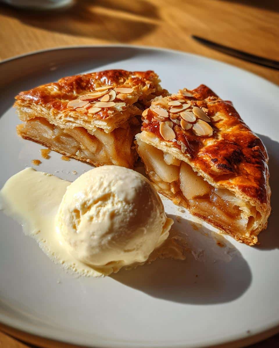 Irresistible Spiced Pear and Almond Galette in 35 Minutes 8 Spiced Pear and Almond Galette with Vanilla Bean Ice Cream - detail 3