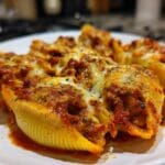 Spicy Pumpkin Sausage Stuffed Shells - 35 Perfect Bites of Fall Bliss 11 Spicy Pumpkin and Italian Sausage Stuffed Shells