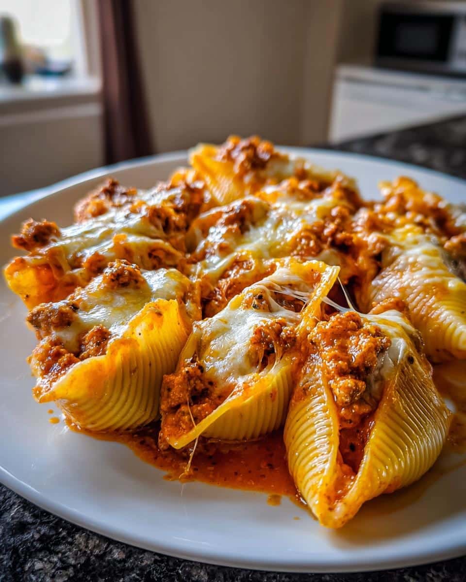 Spicy Pumpkin Sausage Stuffed Shells - 35 Perfect Bites of Fall Bliss 8 Spicy Pumpkin and Italian Sausage Stuffed Shells - detail 2