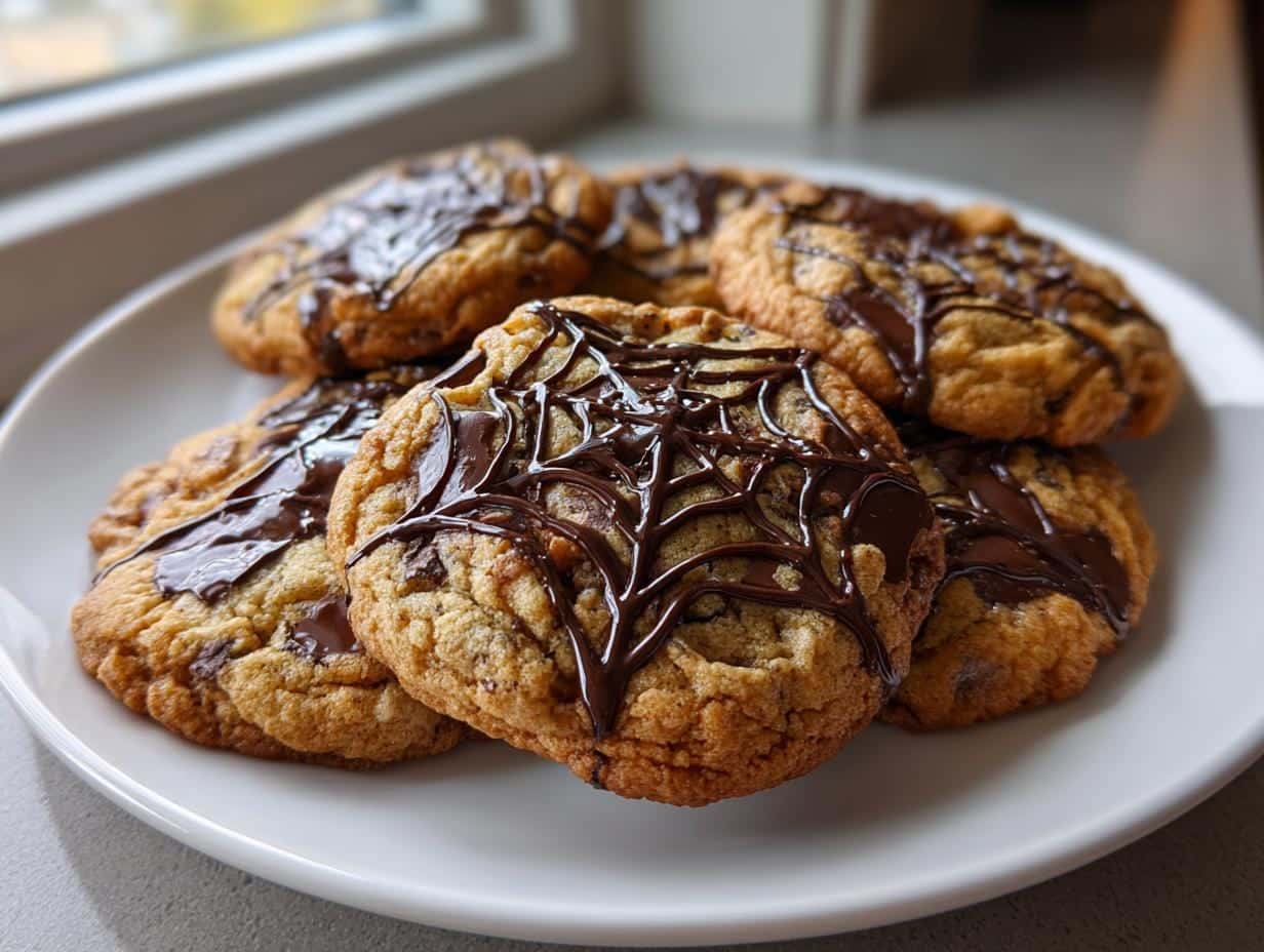 Spider Web Chocolate Chip Cookies: 3 Easy Steps to Spooky Magic