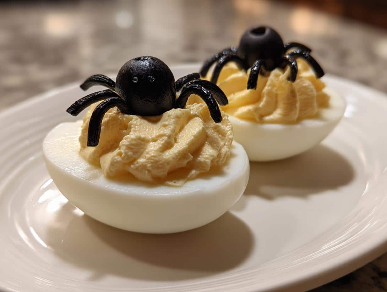 Spooktacular 25-Minute Spider Deviled Eggs for Halloween