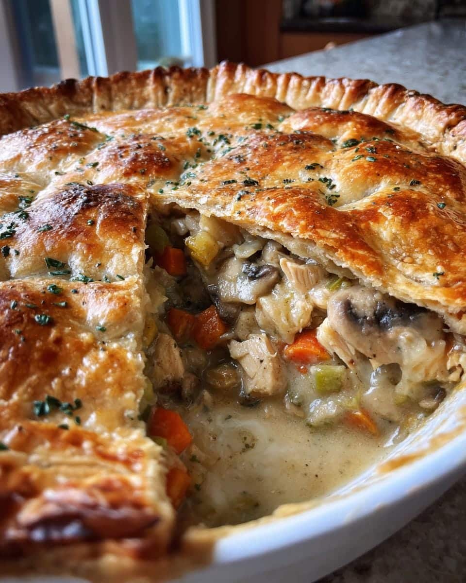 Turkey and Mushroom Pot Pie. - detail 1