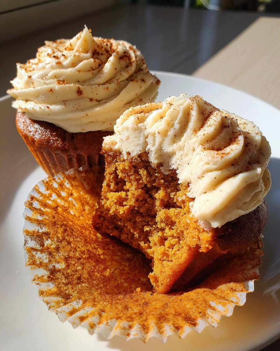 20-Minute Vanilla Chai Pumpkin Latte Cupcakes - Irresistibly Moist 8 Vanilla Chai Pumpkin Latte Cupcakes with Maple Cream Cheese Frosting - detail 3