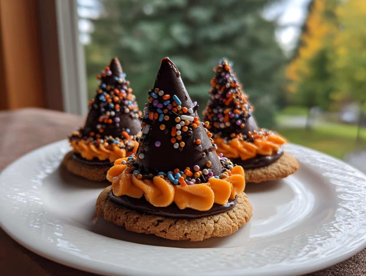 Magical Witch Hat Cookies in 15 Minutes Flat – No Bake Fun!