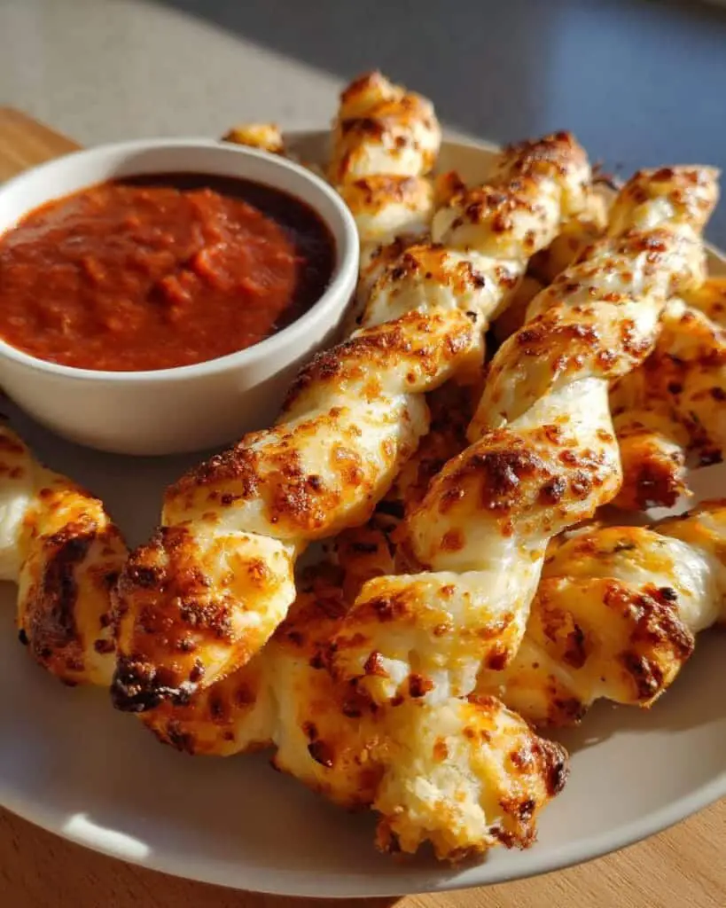 Cheesy Halloween Breadstick Bones - 22-Minute Spooky Delight 8 Cheesy Halloween Breadstick Bones with Marinara Blood for Dipping