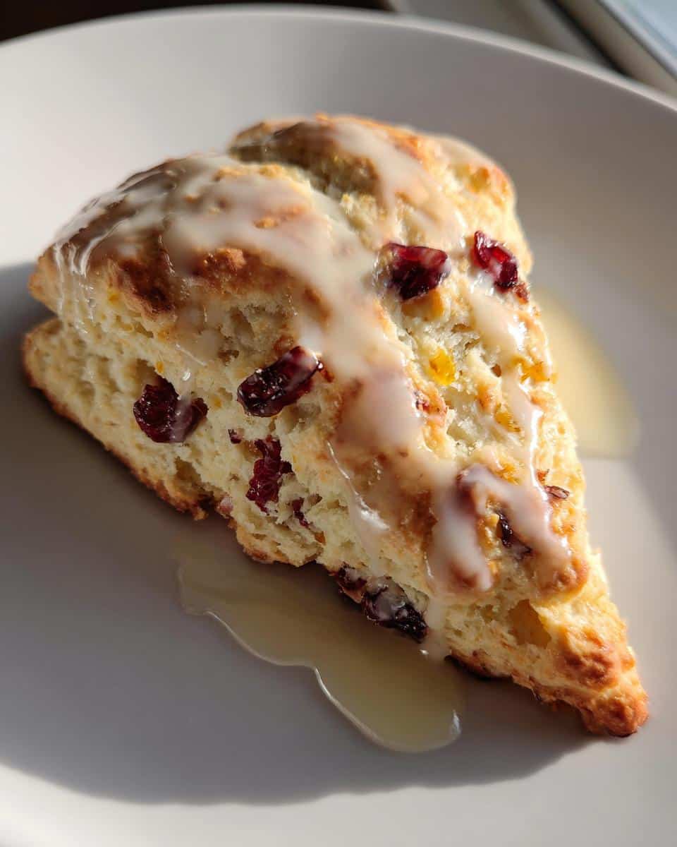 Cranberry Orange Scones with Maple Glaze - detail 2