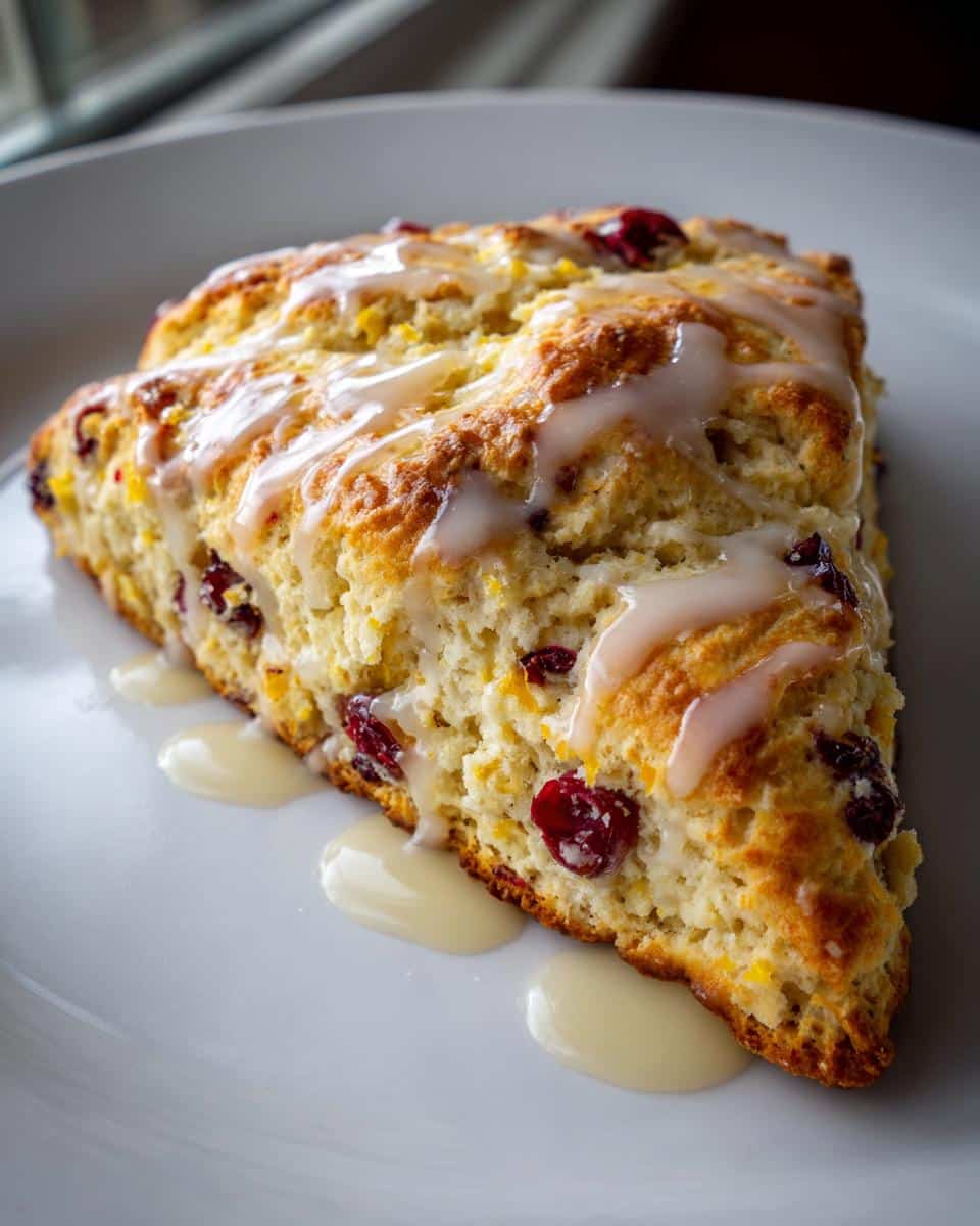 Cranberry Orange Scones with Maple Glaze - detail 3