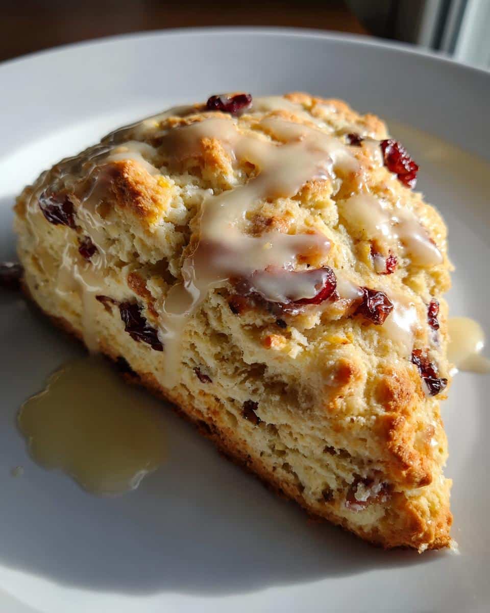 Cranberry Orange Scones with Maple Glaze - detail 4