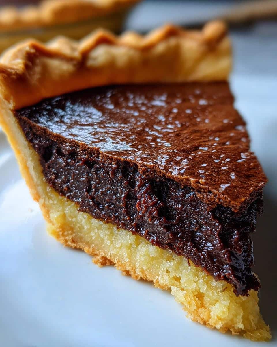 Dark Chocolate Chess Pie - detail 1