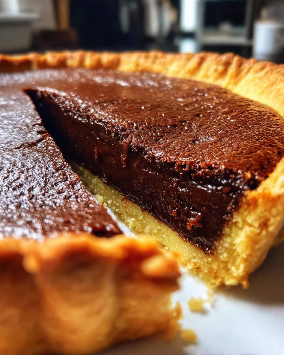 Dark Chocolate Chess Pie - detail 2