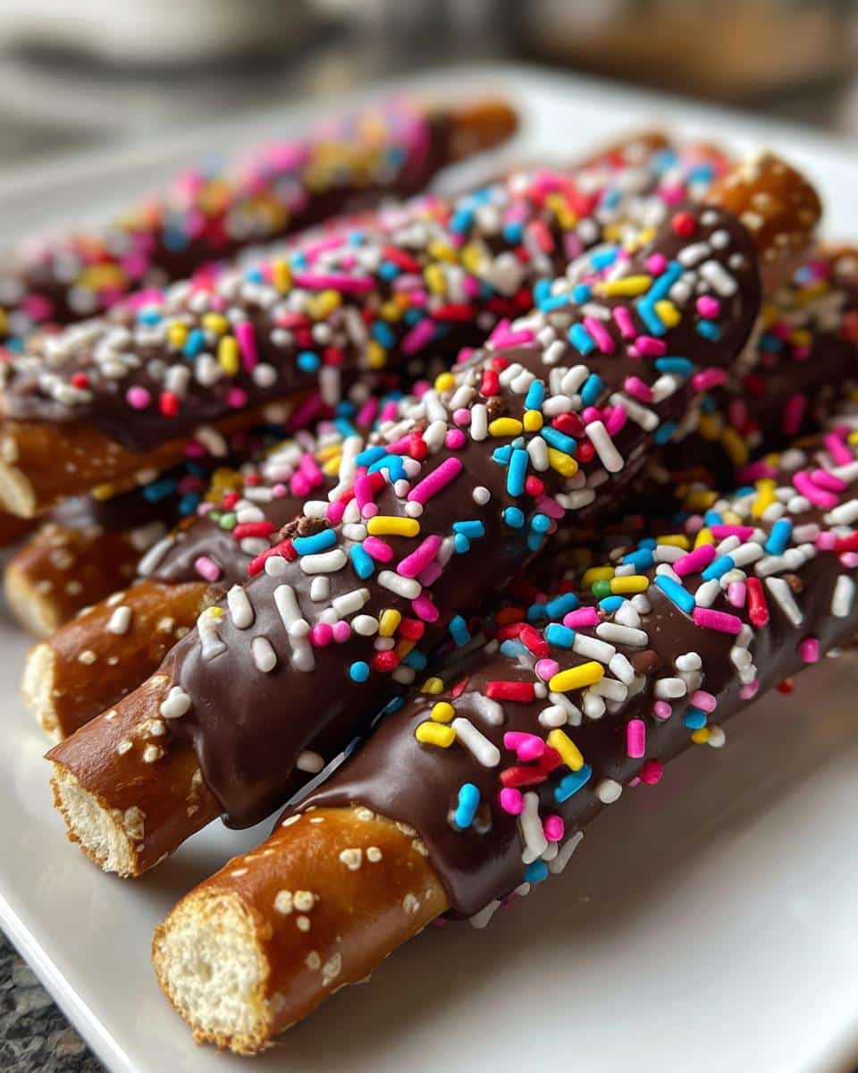 Decorated Pretzel Rods - detail 1